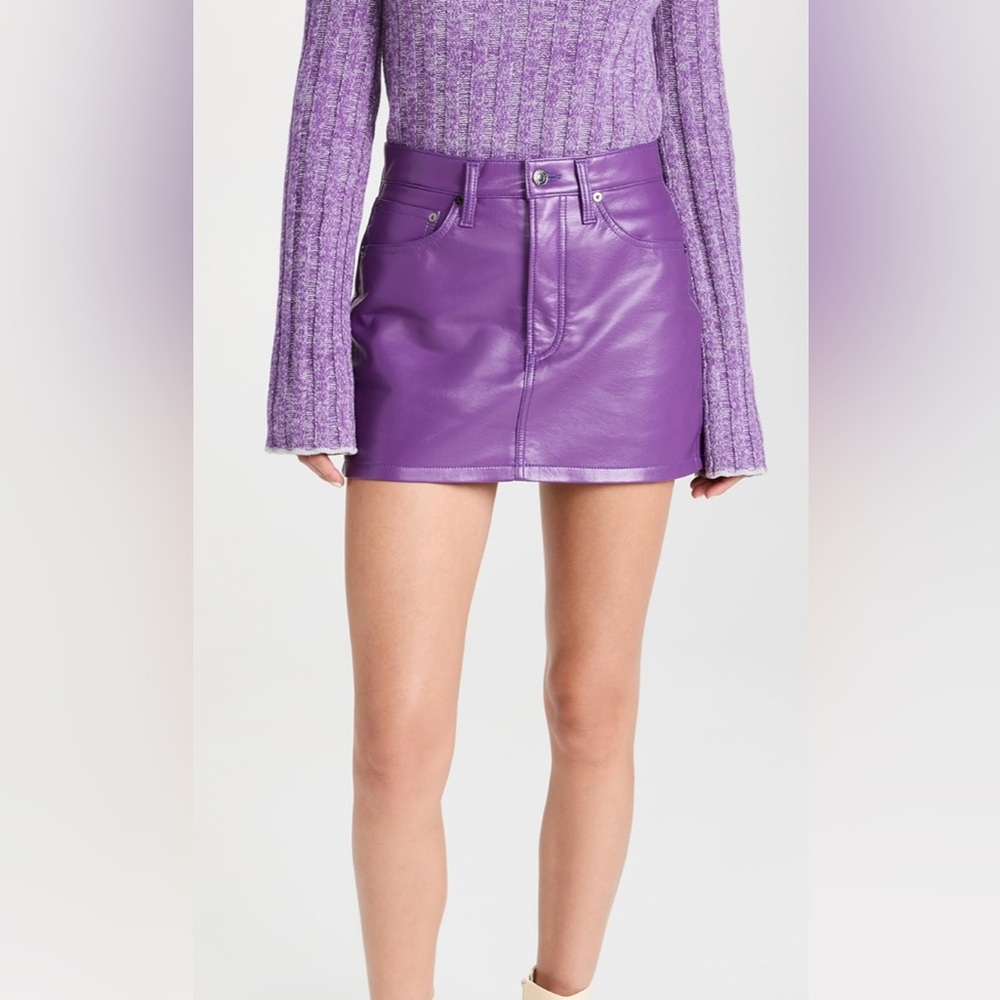 Agolde Leather Liv Miniskirt